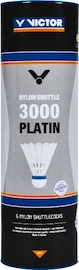 Badmintonbälle Victor Nylon Shuttle 3000 Platin - White (6 Pack)