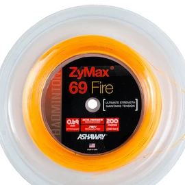 Badmintonsaite Ashaway ZyMax 69 Fire Orange - Rolle 200 m