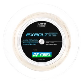 Badmintonsaite Yonex Exbolt 63 White (200 m)