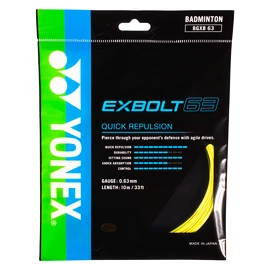 Badmintonsaite Yonex Exbolt 63 Yellow (10m)