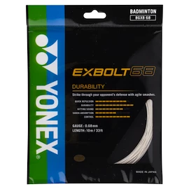 Badmintonsaite Yonex Exbolt 68 White (10 m)