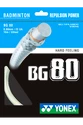 Badmintonsaite Yonex Micron BG80 White 10m (0.68 mm)