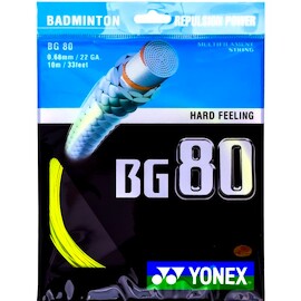 Badmintonsaite Yonex Micron BG80 Yellow 10m (0.68 mm)