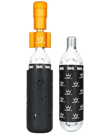 CO2-Pumpenaufsatz mit Kartuschen-Set PEATY'S Road & gravel (16g) - mango (ppr-hti-rag-mng-12)