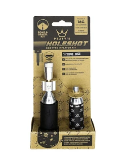 CO2-Pumpenaufsatz mit Kartuschen-Set PEATY'S  Road & gravel (16g) - silver (ppr-hti-rag-sil-12)