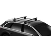 Dachträger Thule mit EVO WingBar Black Opel Astra Sports Tourer 5-T Estate Bündige Schienen 10-15