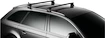 Dachträger Thule mit WingBar Black Chrysler Town & Country 5-T MPV Normales Dach 00-05