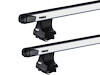Dachträger Thule mit SlideBar MITSUBISHI L 200 (KB4T) 4-T Double-cab Normales Dach 05+