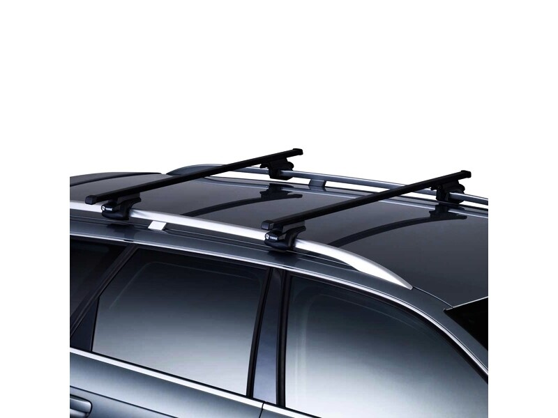 Dachträger Thule mit SquareBar SKODA Fabia Scout 5-T Hatchback Dachreling 09-14