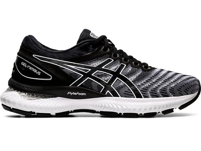 Damen Laufschuhe Asics Gel Nimbus 22 Black White Sportega