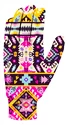Damen Handschuhe  Crazy Idea  GLOVES TOUCH WOMAN PRINT ETHNIC