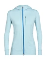 Damen Hoodie Icebreaker  Quantum III LS Zip Haze/Azul