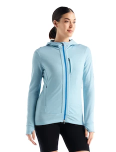 Damen Hoodie Icebreaker  Quantum III LS Zip Haze/Azul