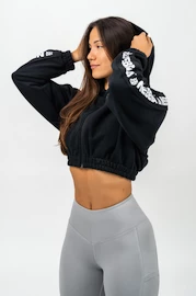Damen Hoodie Nebbia ICONIC Cropped Zip-Up Hoodie 254 black