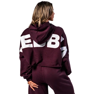 Damen Hoodie Nebbia STRONG BEAUTY Oversized Hoodie OWN YOUR POWER 433 dark red
