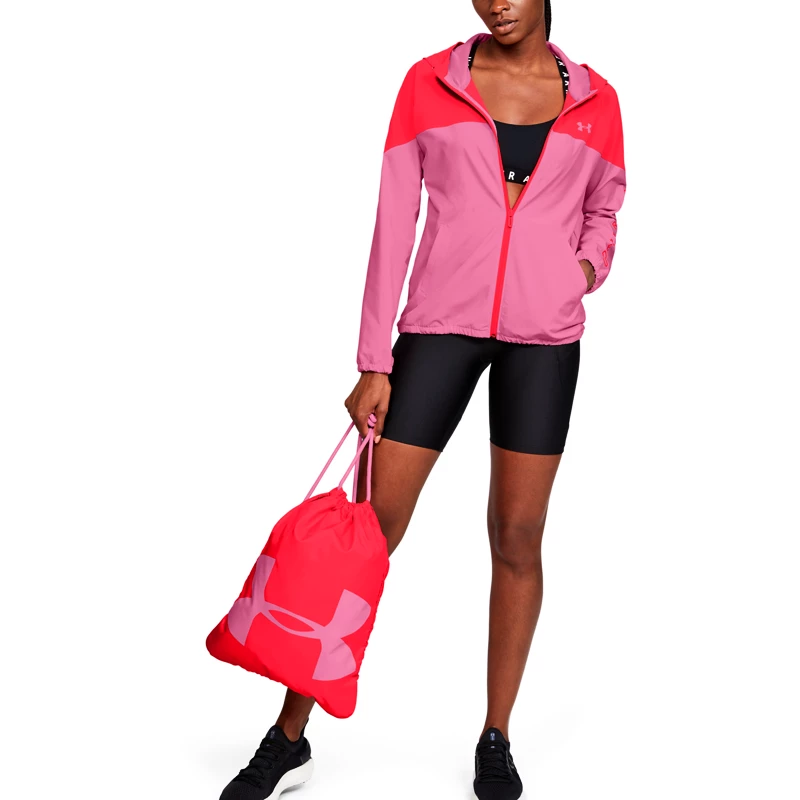 | Damen Pink/Orange Woven Armour Sportega Jacke Under