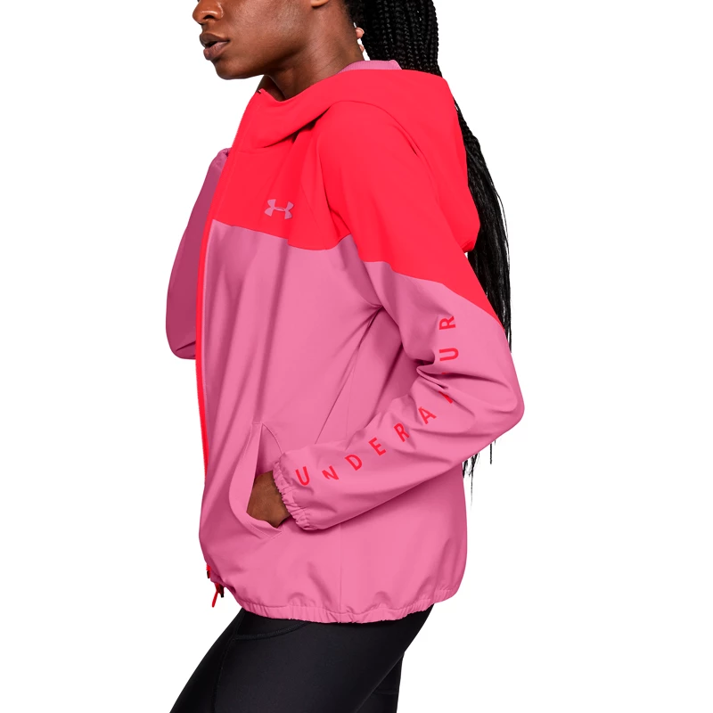 Damen Jacke Under Armour Woven Pink/Orange | Sportega | Trainingsjacken