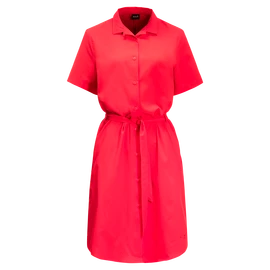 Damen Kleid Jack Wolfskin Holiday Midi Dress Tulip Red