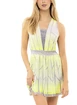 Damen Kleid Lucky in Love  Pleat Wave Dress Neon Yellow