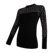Damen Langarm Funktionsshirt Sensor Merino Impress Black-pattern