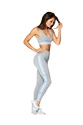 Damen Leggins Gym Glamour  High Waist Gray