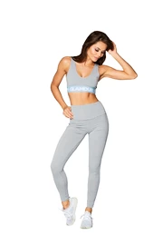 Damen Leggins Gym Glamour High Waist Gray