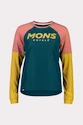 Damen-Radtrikot Mons Royale  Tarn Freeride LS Wind Jersey Deep Teal