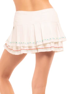 Damen Rock Lucky in Love  Sahara Pleat Tier Skirt White M