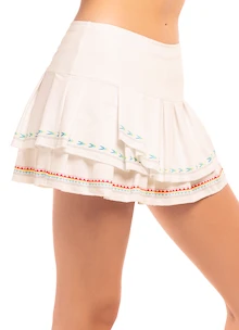 Damen Rock Lucky in Love  Sahara Pleat Tier Skirt White M