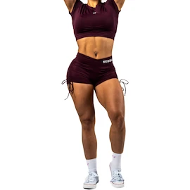 Damen Shorts Nebbia STRONG BEAUTY Lace-Up Sculpting Shorts OWN YOUR POWER 429 dark red