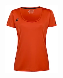 Damen T-Shirt Babolat Play Cap Sleeve Top Women Fiesta Red