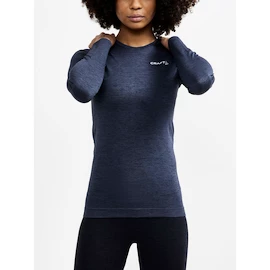 Damen T-Shirt Craft Dry Active Comfort LS Navy Blue