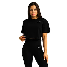 Damen T-Shirt GymBeam Limitless Cropped T-shirt Black