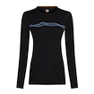 Damen T-Shirt Icebreaker Merino 200 Oasis LS Crewe Mountain Pulse Black M
