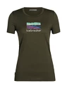 Damen T-Shirt Icebreaker  Tech Lite II SS Tee Trailhead Loden