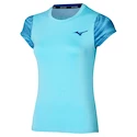 Damen T-Shirt Mizuno  Charge Printed Tee  Blue Glow