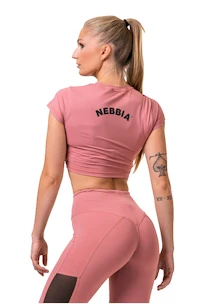 Damen T-Shirt Nebbia Hero Sporty crop top old rose M