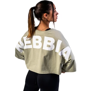 Damen T-Shirt Nebbia STRONG BEAUTY Oversized Cropped Tee JUST FLOW 431 light green