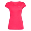 Damen T-Shirt Salewa  Puez Melange Dry S/S Tee Rose Red Melange