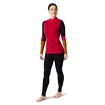 Damen T-Shirt Smartwool  W Intraknit Merino 200 Colorblck 1/4 Zip pomegranate