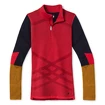 Damen T-Shirt Smartwool  W Intraknit Merino 200 Colorblck 1/4 Zip pomegranate