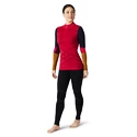 Damen T-Shirt Smartwool  W Intraknit Merino 200 Colorblck 1/4 Zip pomegranate