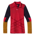 Damen T-Shirt Smartwool  W Intraknit Merino 200 Colorblck 1/4 Zip pomegranate