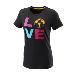 Damen T-Shirt Wilson Love Earth Tech Tee W Black