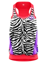 Damen Tank-Top Crazy Idea  Top Break Black/Zebra