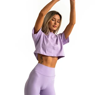 Damen Tank-Top GymBeam  Limitless Cropped T-shirt Lavender S