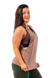 Damen Tank-Top Nebbia Sleeveless Loose Cross Back Tank Top "Feeling Good" 419 Brown