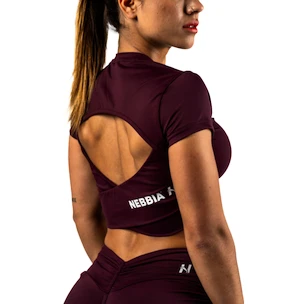 Damen Tank-Top Nebbia STRONG BEAUTY Open-back Cropped Top 430 dark red