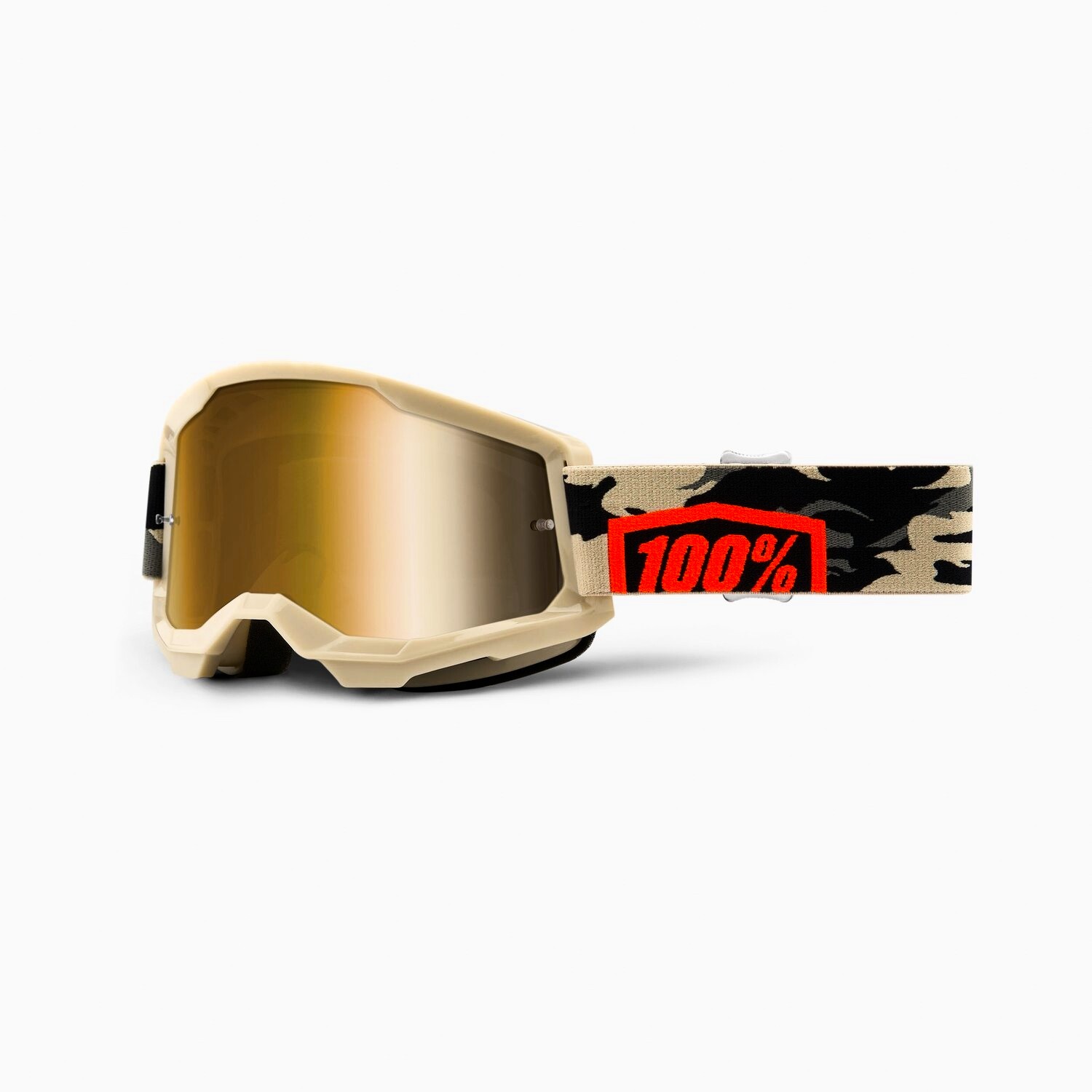 Downhill-Schutzbrille 100% Strata 2 Goggle Kombat - True Gold Lens