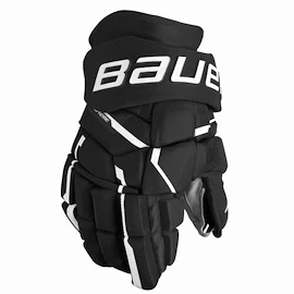 Eishockeyhandschuhe Bauer Supreme MACH Black/White Intermediate